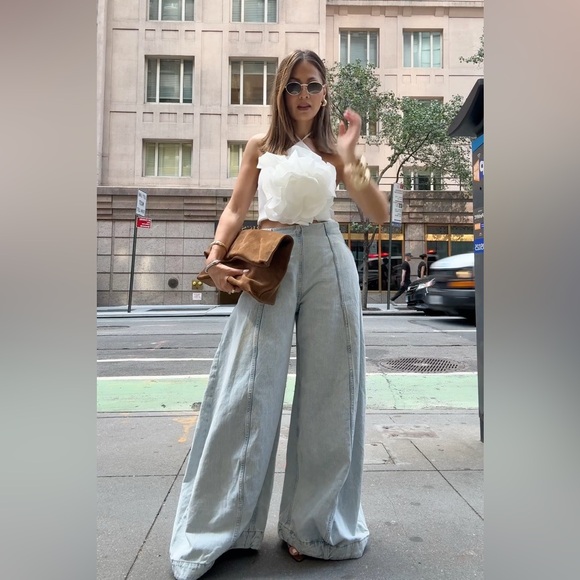 Zara Collection High Waisted Balloon Denim Jeans - Picture 11 of 16